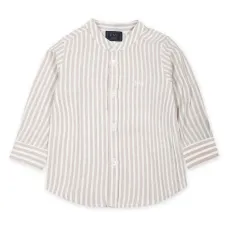 Полосатая рубашка с вышитым логотипом Полосатая рубашка с вышитым логотипом