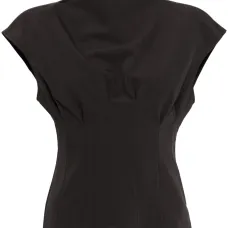 Топ со сборками без рукавов