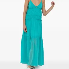 Платье макси с оборками Платье макси с оборками