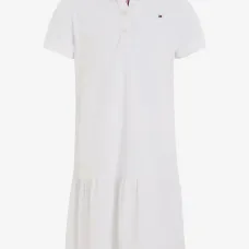 Платье с воротником поло и короткими рукавами