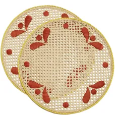 Набор из двух сервировочных салфеток из рафии Набор из двух сервировочных салфеток из рафии