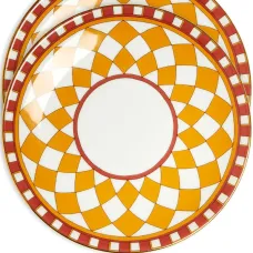 Набор из двух тарелок с геометричным принтом Набор из двух тарелок с геометричным принтом