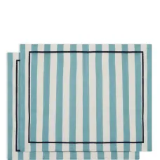 Набор из двух льняных салфеток в полоску Набор из двух льняных салфеток в полоску