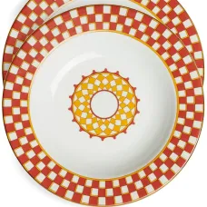 Набор из двух тарелок с геометричным принтом Набор из двух тарелок с геометричным принтом