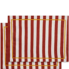 Набор из двух льняных салфеток в полоску Набор из двух льняных салфеток в полоску