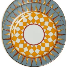 Набор из двух десертных тарелок с геометричным принтом