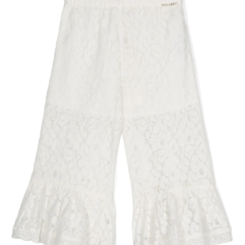 Брюки с цветочным кружевом