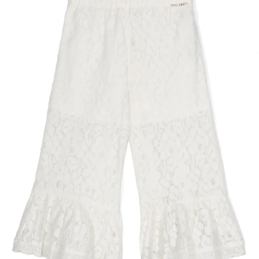 Брюки с цветочным кружевом