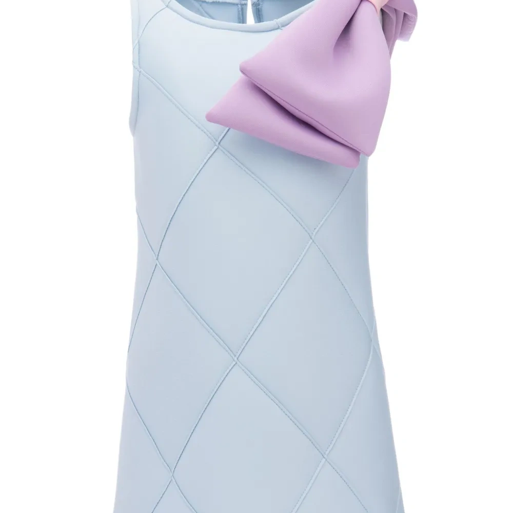 Стеганое платье Skylar с бантом