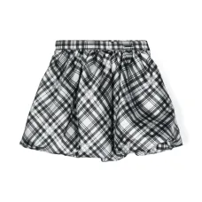 Пышная юбка мини в клетку