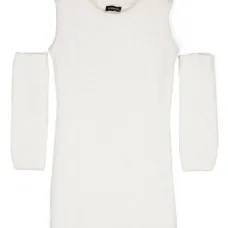 платье мини с искусственным мехом