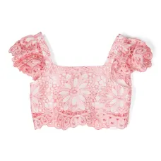 Топ с английской вышивкой