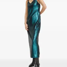 Платье миди с пайетками