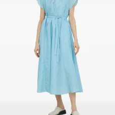 Платье миди с оборками