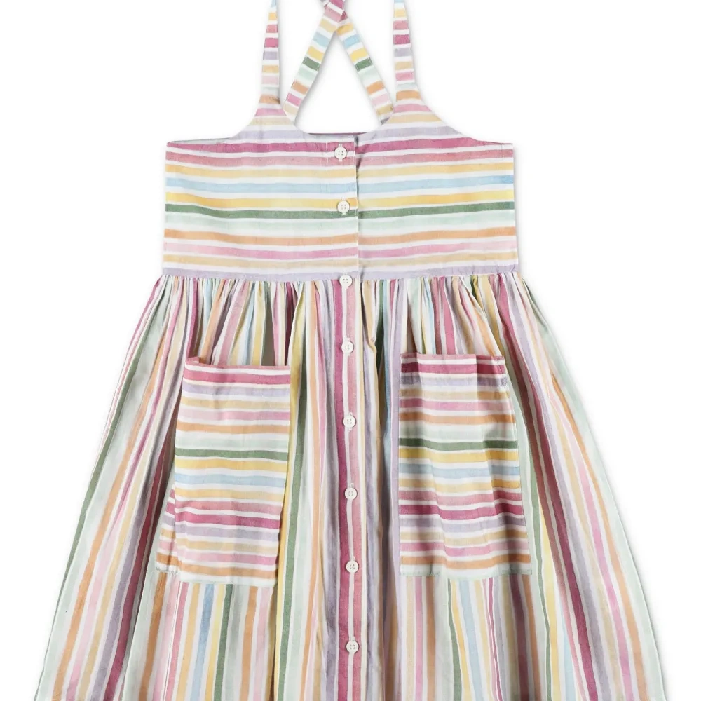 Расклешенное платье в полоску