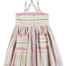 Расклешенное платье в полоску