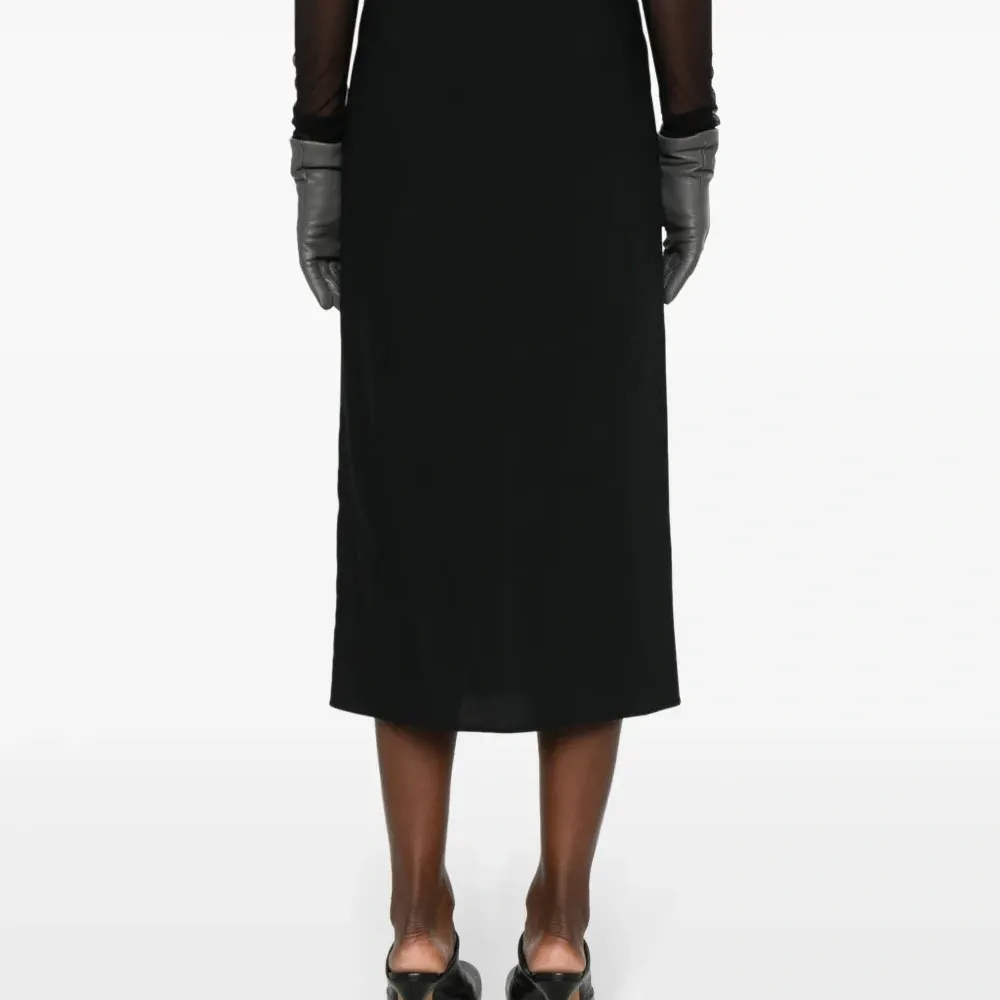 Шерстяная юбка с разрезом