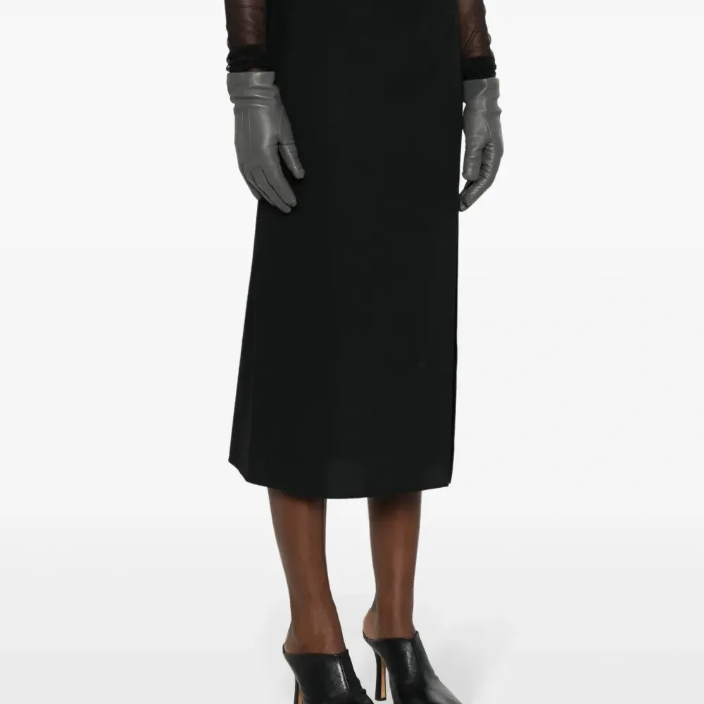 Шерстяная юбка с разрезом