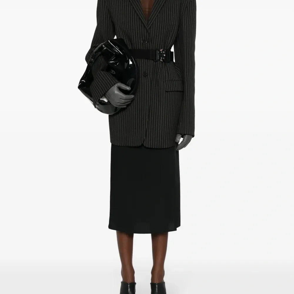 Шерстяная юбка с разрезом