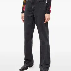 Джинсы из денима с высокой талией Джинсы из денима с высокой талией