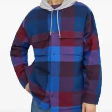 Клетчатая куртка с капюшоном Клетчатая куртка с капюшоном