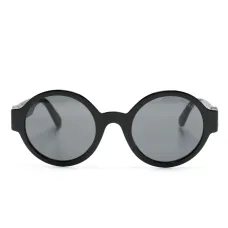 Солнцезащитные очки в круглой оправе с логотипом Солнцезащитные очки в круглой оправе с логотипом