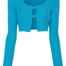 Укороченный кардиган в рубчик