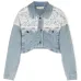 Укороченная джинсовая куртка с кружевом Укороченная джинсовая куртка с кружевом