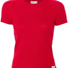 Кашемировая футболка с нашивкой-логотипом