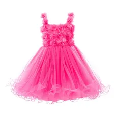 Платье из тюля с цветочной аппликацией