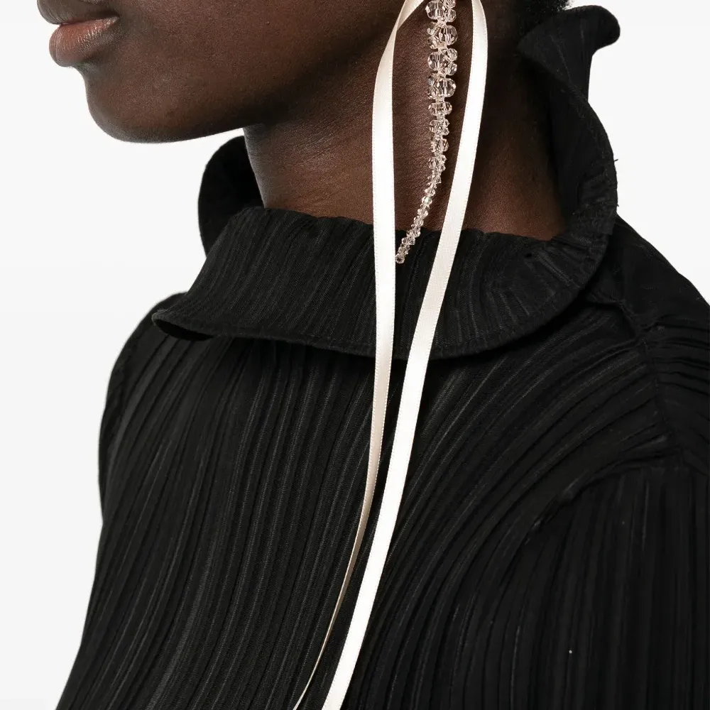 Серьги-подвески с бантами