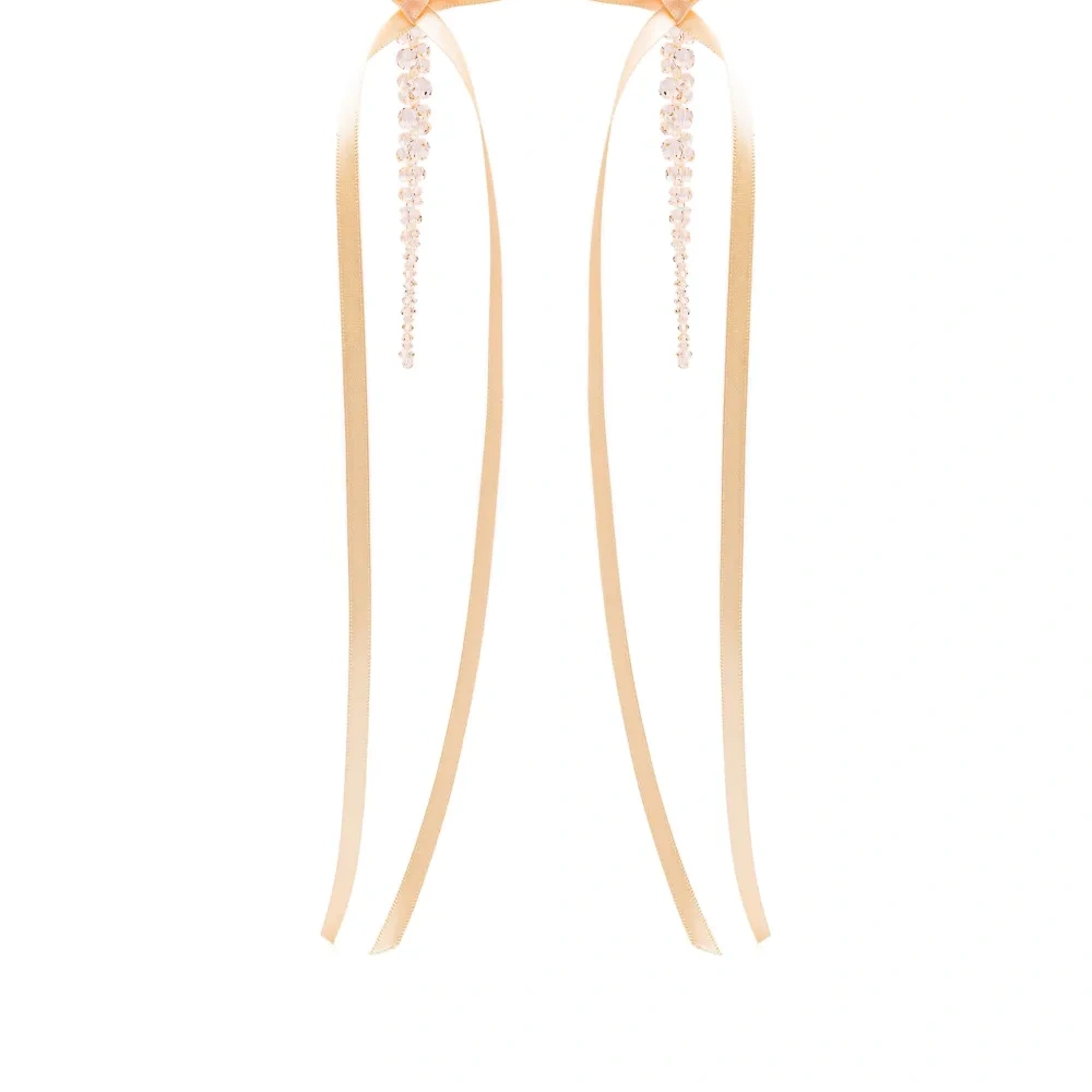 Серьги-подвески с бантами