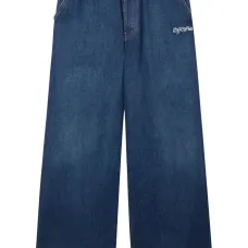 Джинсы с вышитым логотипом