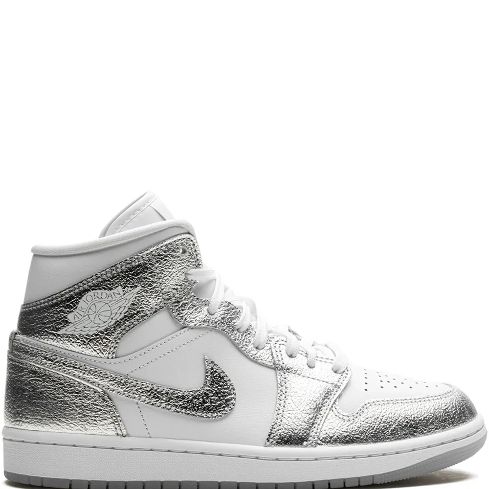 Кроссовки Air Jordan 1 Mid SE Metallic Silver