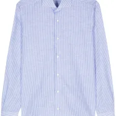 Льняная рубашка в полоску