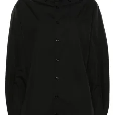 Поплиновая рубашка асимметричного кроя