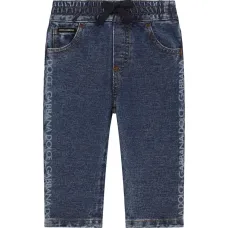 Джинсы с пятью карманами и логотипом