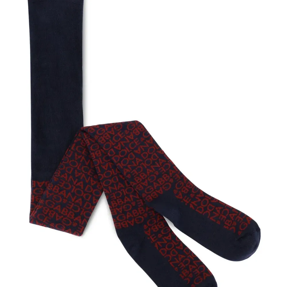 Колготки с жаккардовым логотипом