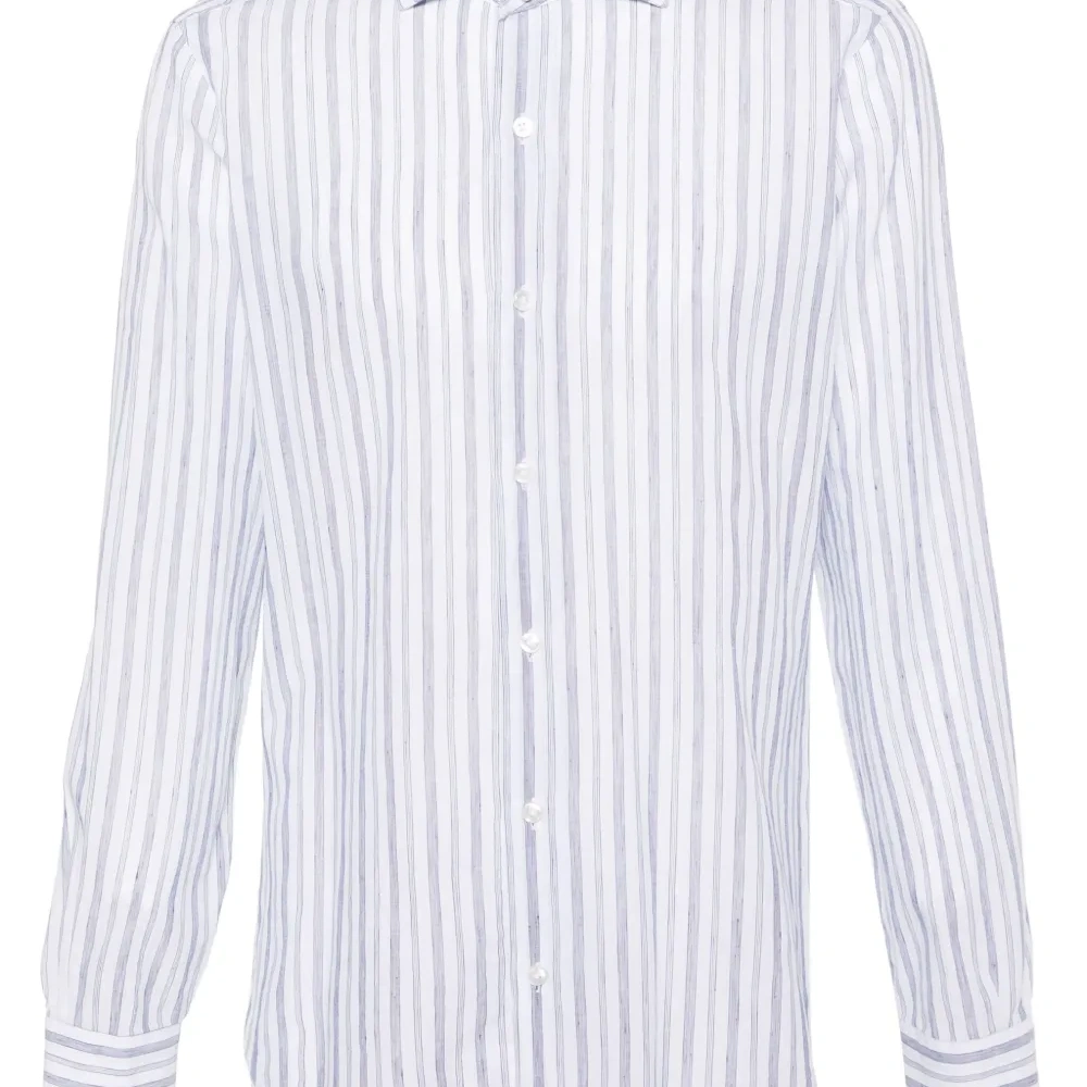 Полупрозрачная рубашка в полоску