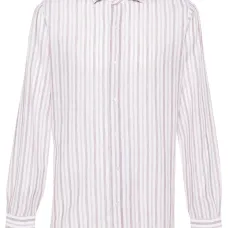 Полосатая рубашка с отложным воротником