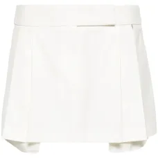 Юбка мини с заниженной талией и складками