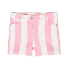 Джинсовые шорты в полоску