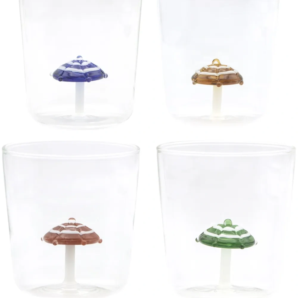 3D-detail tumbler glasses (set of four)