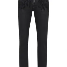 Прямые джинсы с прорезями