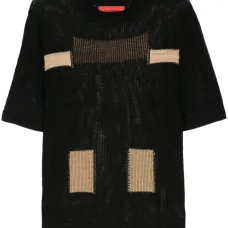 Джемпер рыхлой вязки в стиле колор-блок