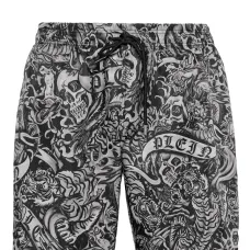Плавки-шорты с кулиской и принтом Tattoo