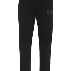 Спортивные брюки с отделкой в рубчик