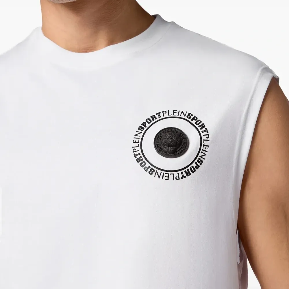 Топ с круглым вырезом и логотипом