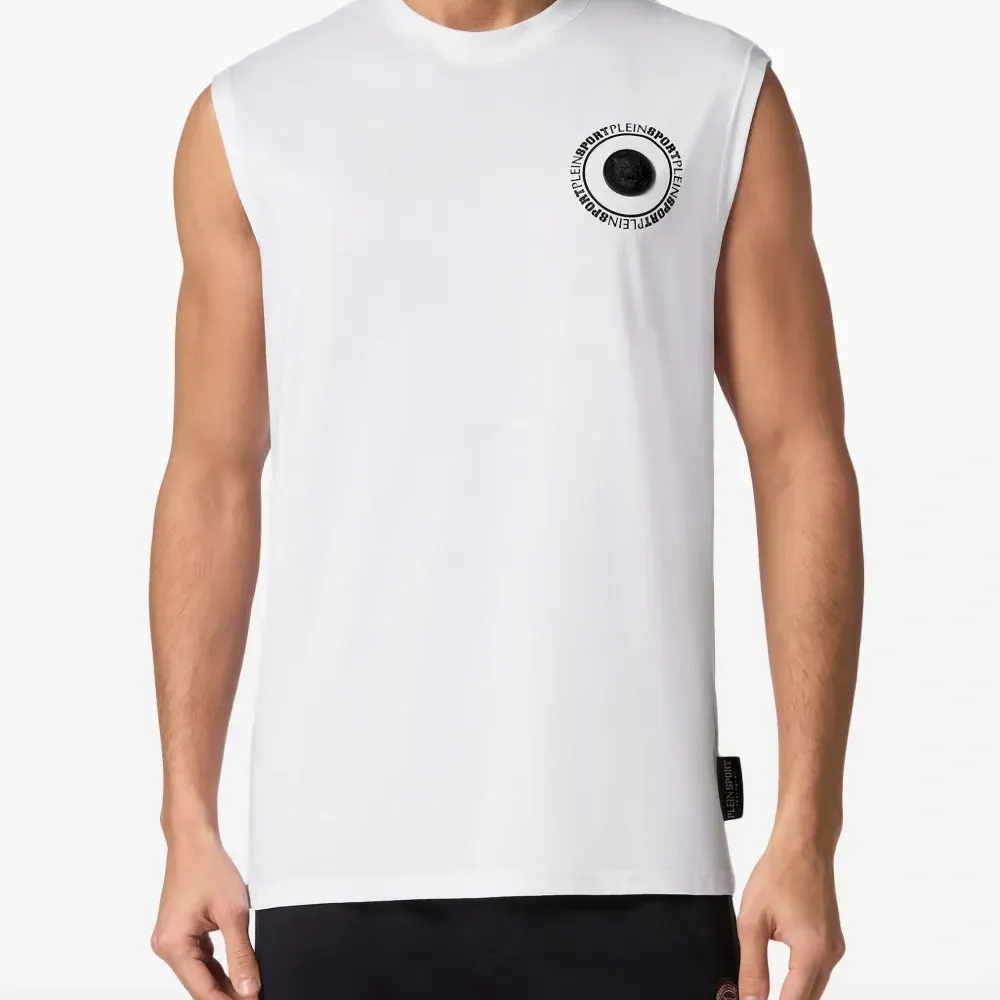 Топ с круглым вырезом и логотипом