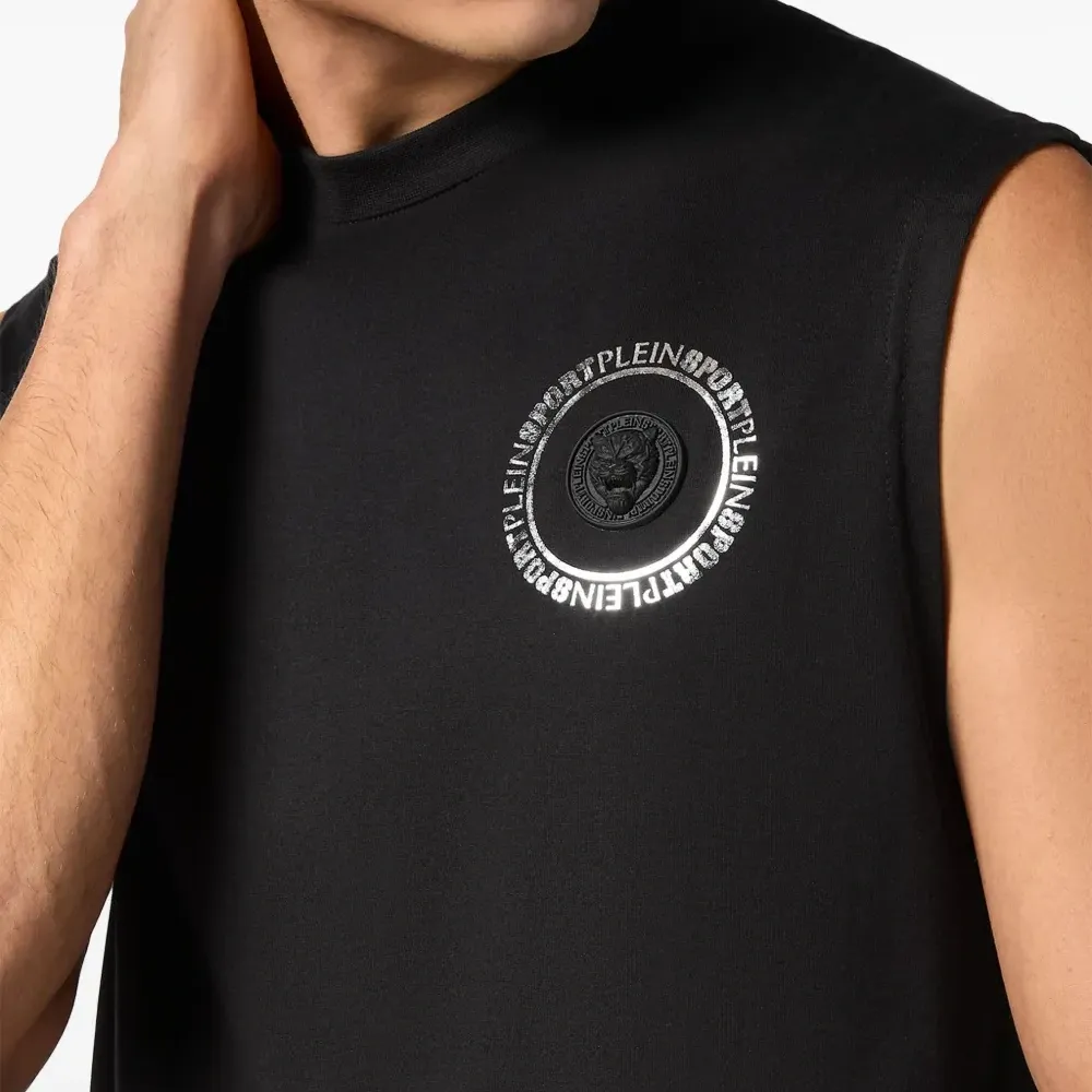 Топ с круглым вырезом и логотипом